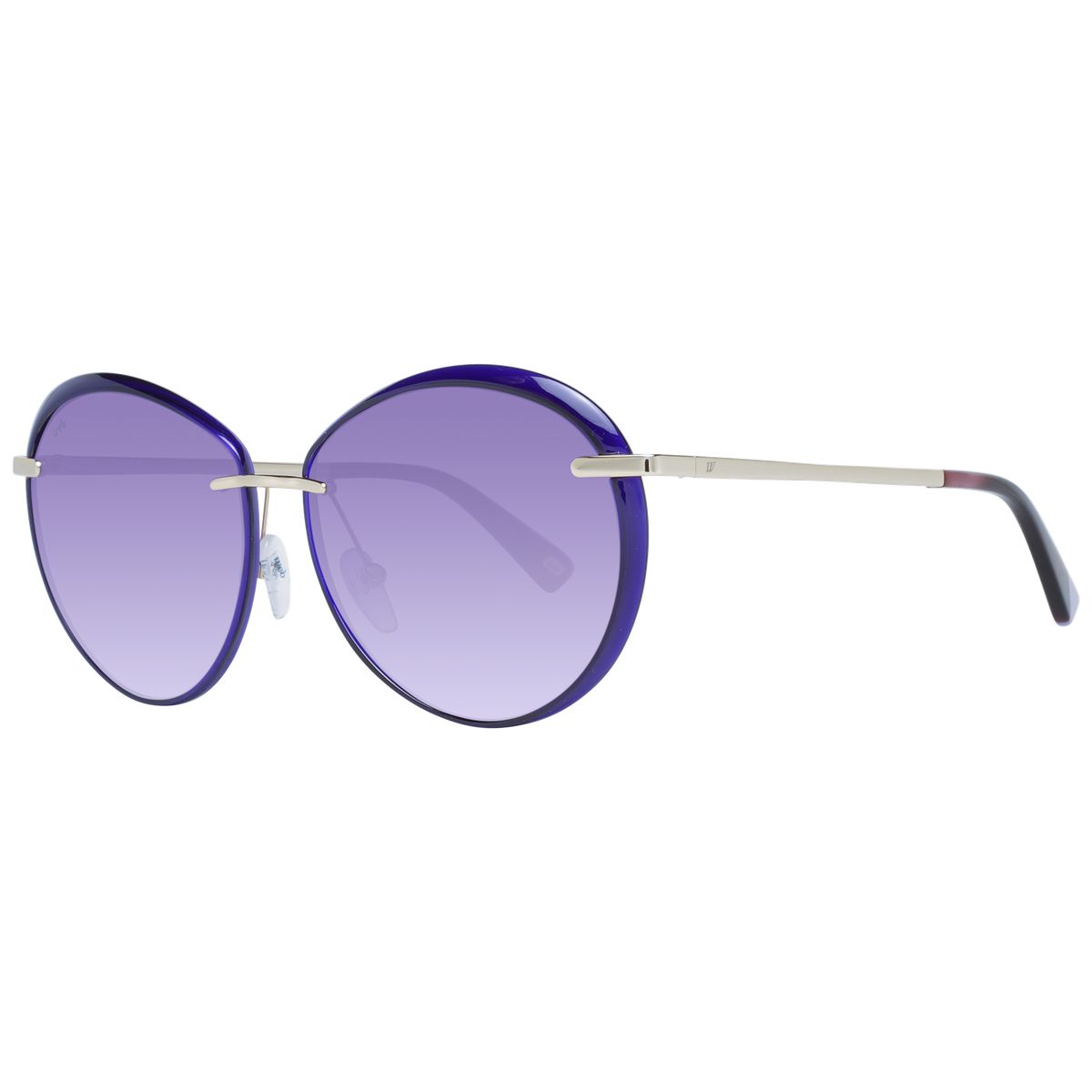 Übergroße runde Sonnenbrille mit Farbverlauf