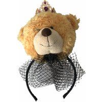 Verspielter Teddybär-Haarreif mit Krone