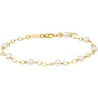 Elegantes Süßwasserperlen-Station-Armband