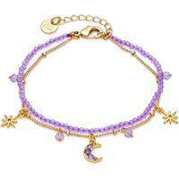 Doppelketten-Armband mit Himmelskörpern und Kristallen