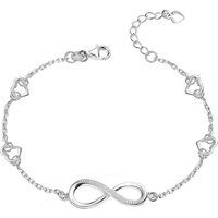 Infinity Herz Sterling Silber Armband