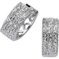 Diamant-Pavé Huggie Creolen