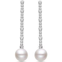 Elegante Sterling Silber Perlen-Ohrhänger