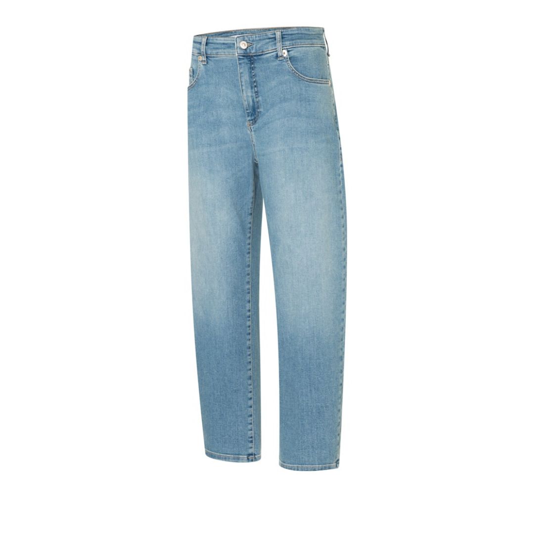 Hoch geschnittene Barrel-Leg-Jeans
