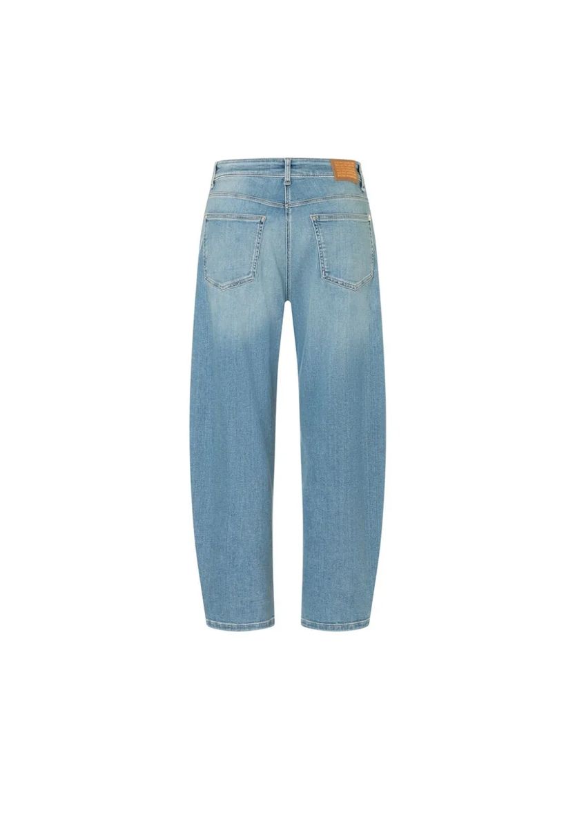 Hoch geschnittene Barrel-Leg-Jeans
