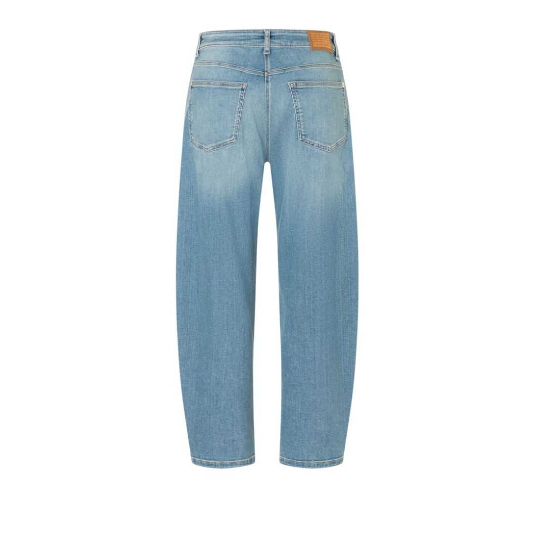 Hoch geschnittene Barrel-Leg-Jeans