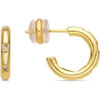 Elegante Creolen mit Zirkonia-Besatz