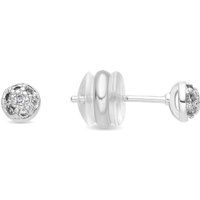 Funkelnde Zirkonia-Pavé-Ohrstecker