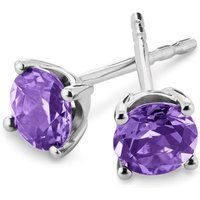 Elegante Amethyst-Ohrstecker im Brillantschliff