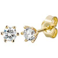 Brillanten-Ohrstecker aus Gelbgold