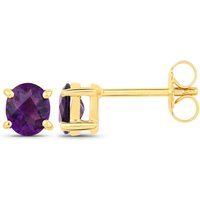 Elegante Amethyst-Ohrstecker im Ovalschliff
