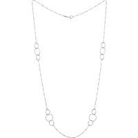 Lange diamantierte Sterling-Silber-Halskette