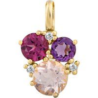 Edelstein-Cluster-Anhänger aus Gold