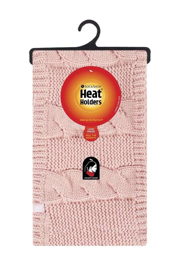 Infinity-Schal mit Zopfmuster und Fleecefutter