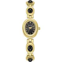 Elegante Ovaluhr mit Cabochon-Gliedern