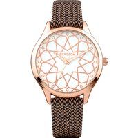 Armbanduhr mit geometrischem Zifferblatt