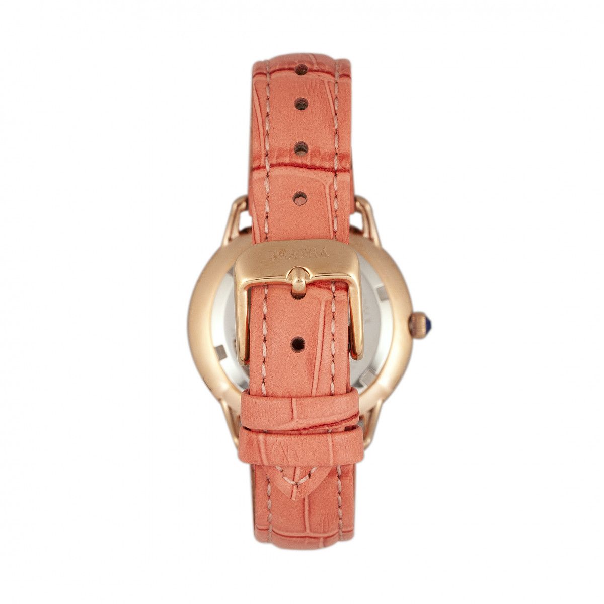 Elegante Lederuhr mit strukturiertem Zifferblatt