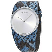 Minimalistische Armbanduhr mit Schlangenmuster-Armband