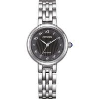 Elegante Eco-Drive Uhr mit Sonnenstrahl-Zifferblatt