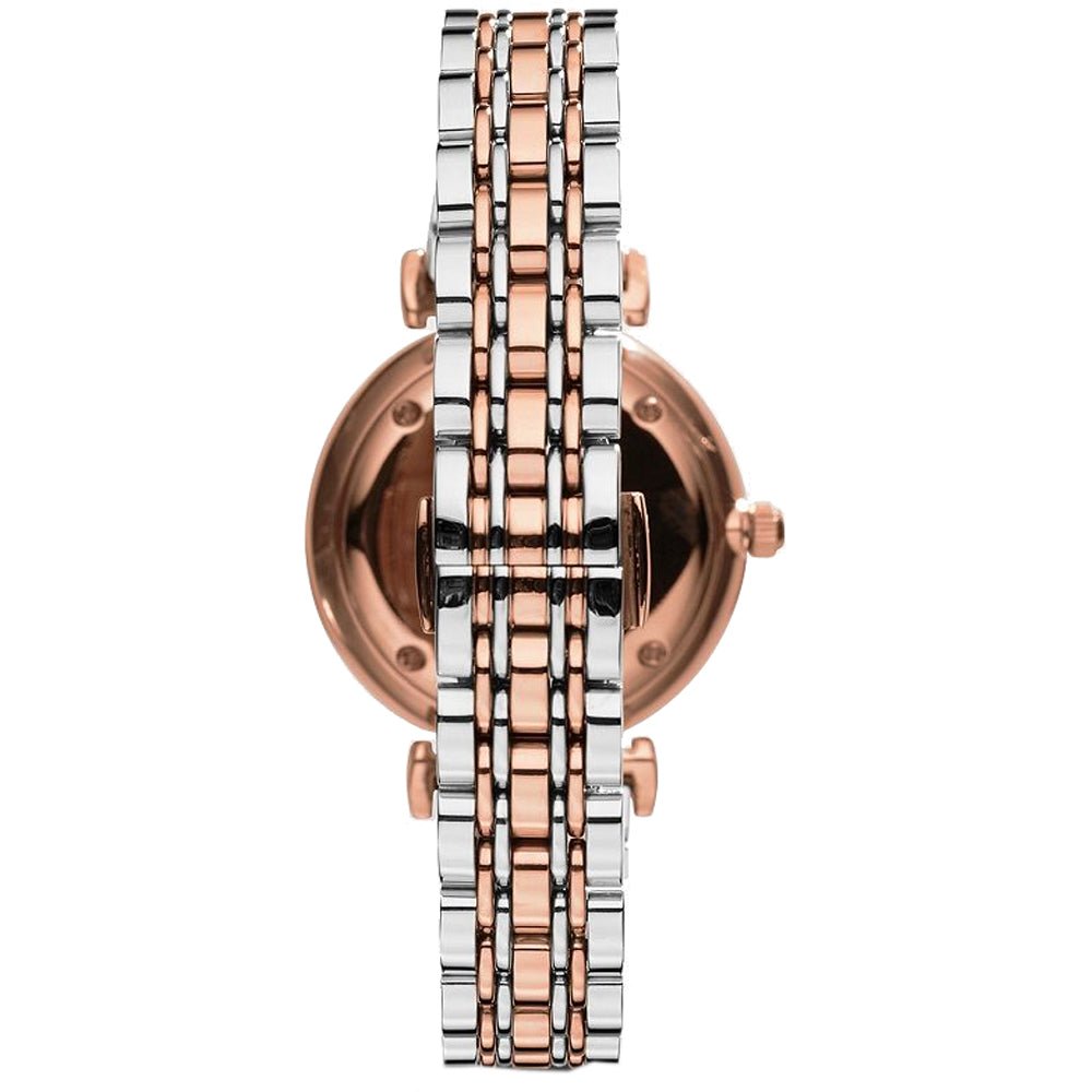 Elegante zweifarbige Perlmutt-Uhr