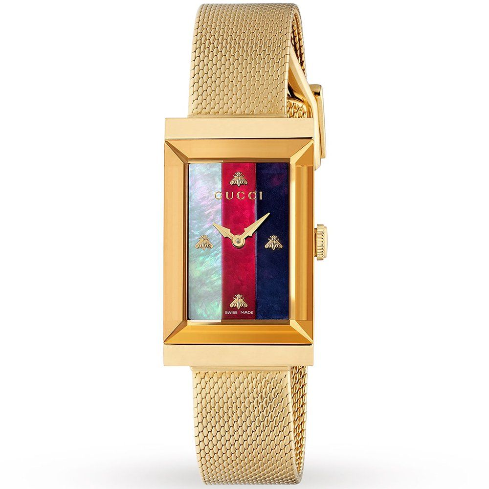 G-Frame Uhr mit gestreiftem Zifferblatt