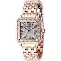Quadratische Armbanduhr mit Kristallbesatz