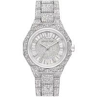Elegante kristallbesetzte Armbanduhr