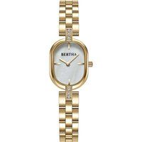 Elegante ovale Perlmutt-Armbanduhr