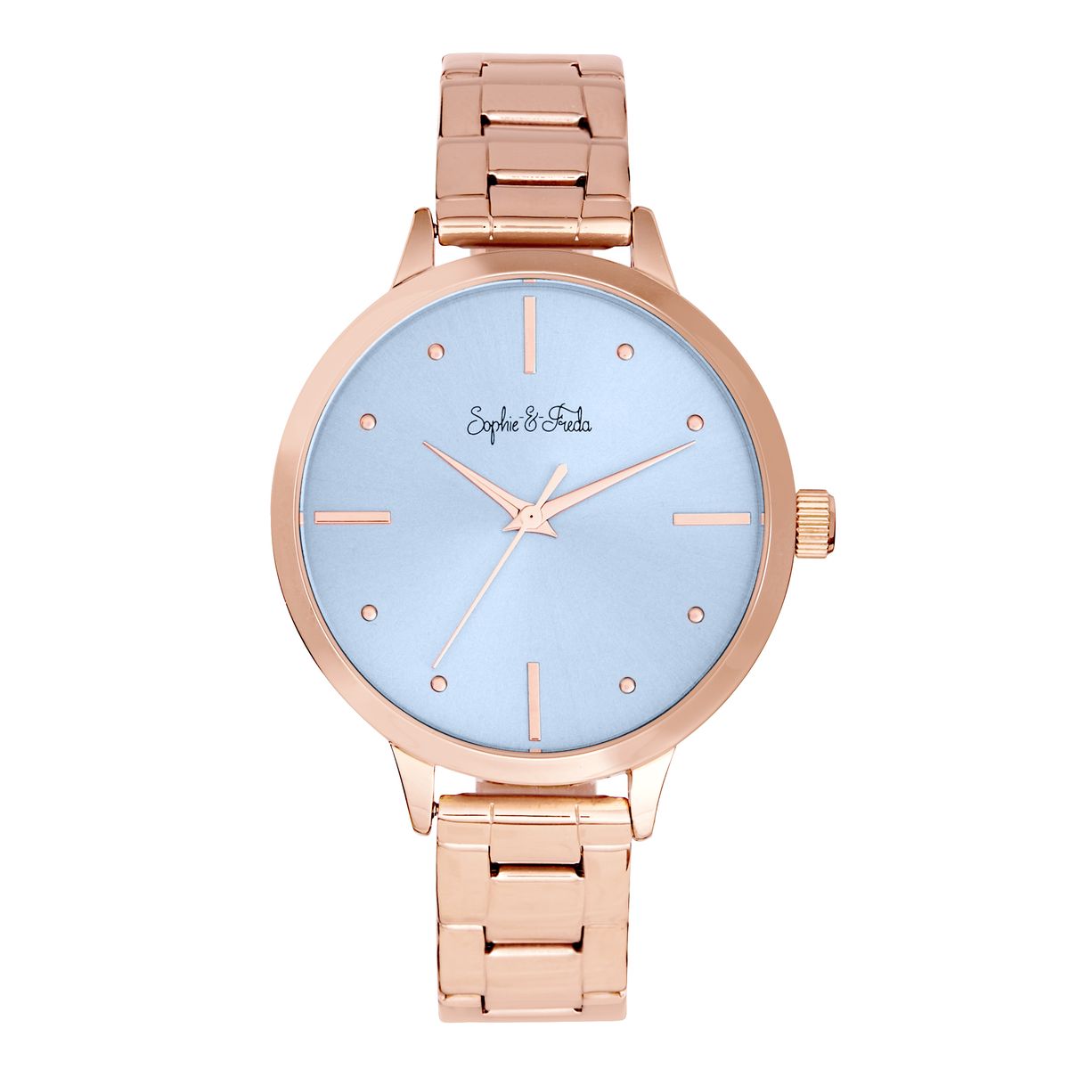 Elegante minimalistische Uhr in Roségold