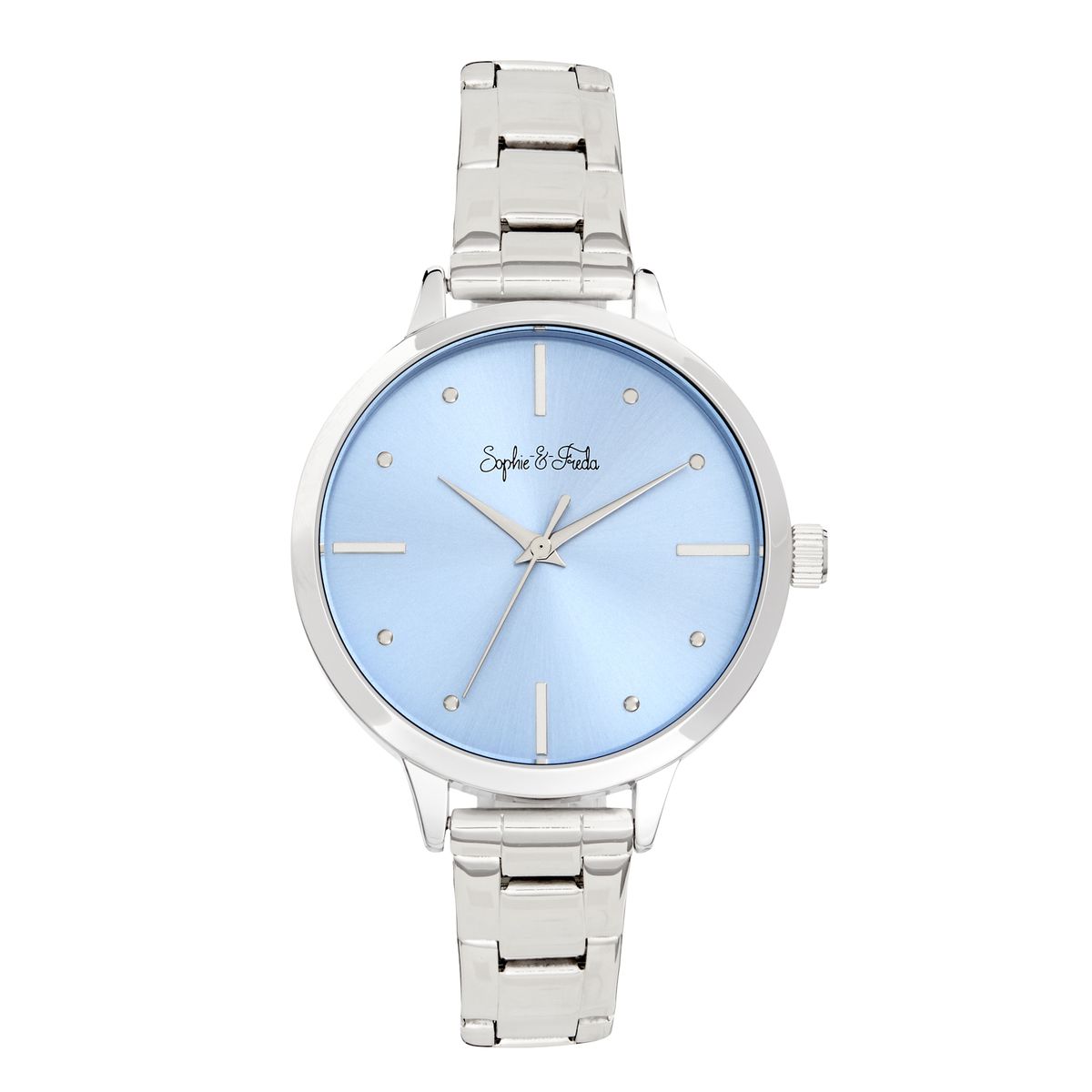 Minimalistische Armbanduhr mit rundem Gehäuse