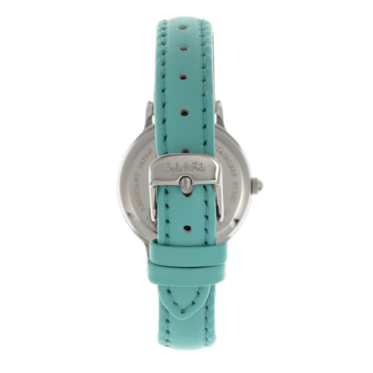 Lederarmbanduhr mit strukturiertem Zifferblatt