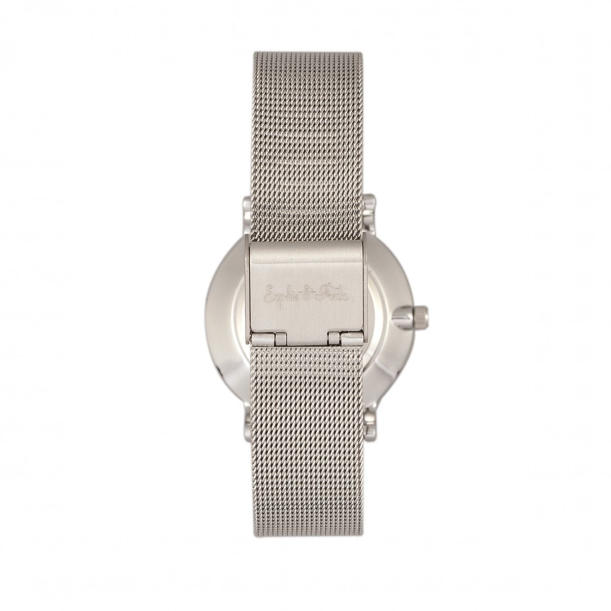 Minimalistische Mesh-Armbanduhr mit Kristallen