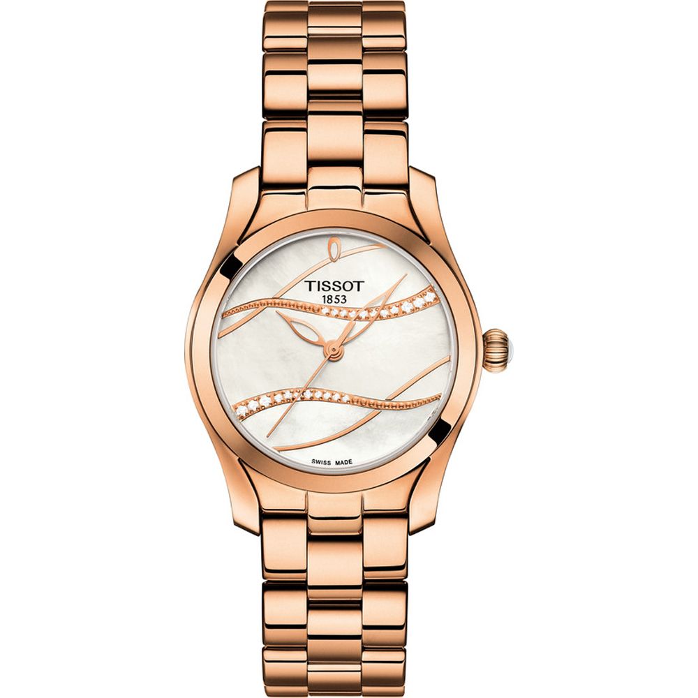 Elegante Armbanduhr mit Wellenmuster-Zifferblatt