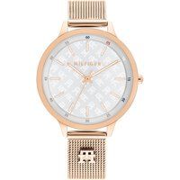 Elegante Mesh-Uhr mit Monogramm
