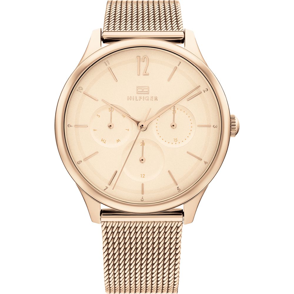 Elegante Multifunktionsuhr mit Mesh-Armband