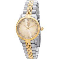 Elegante Bi-Color Uhr mit Sonnenschliff