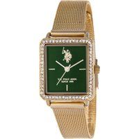 Elegante rechteckige Uhr mit Kristallbesatz