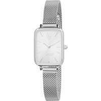 Elegante Rechteckige Mesh-Armbanduhr