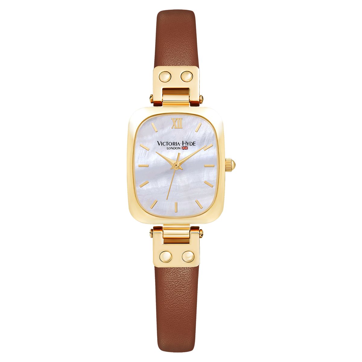 Klassische eckige Armbanduhr mit Lederband