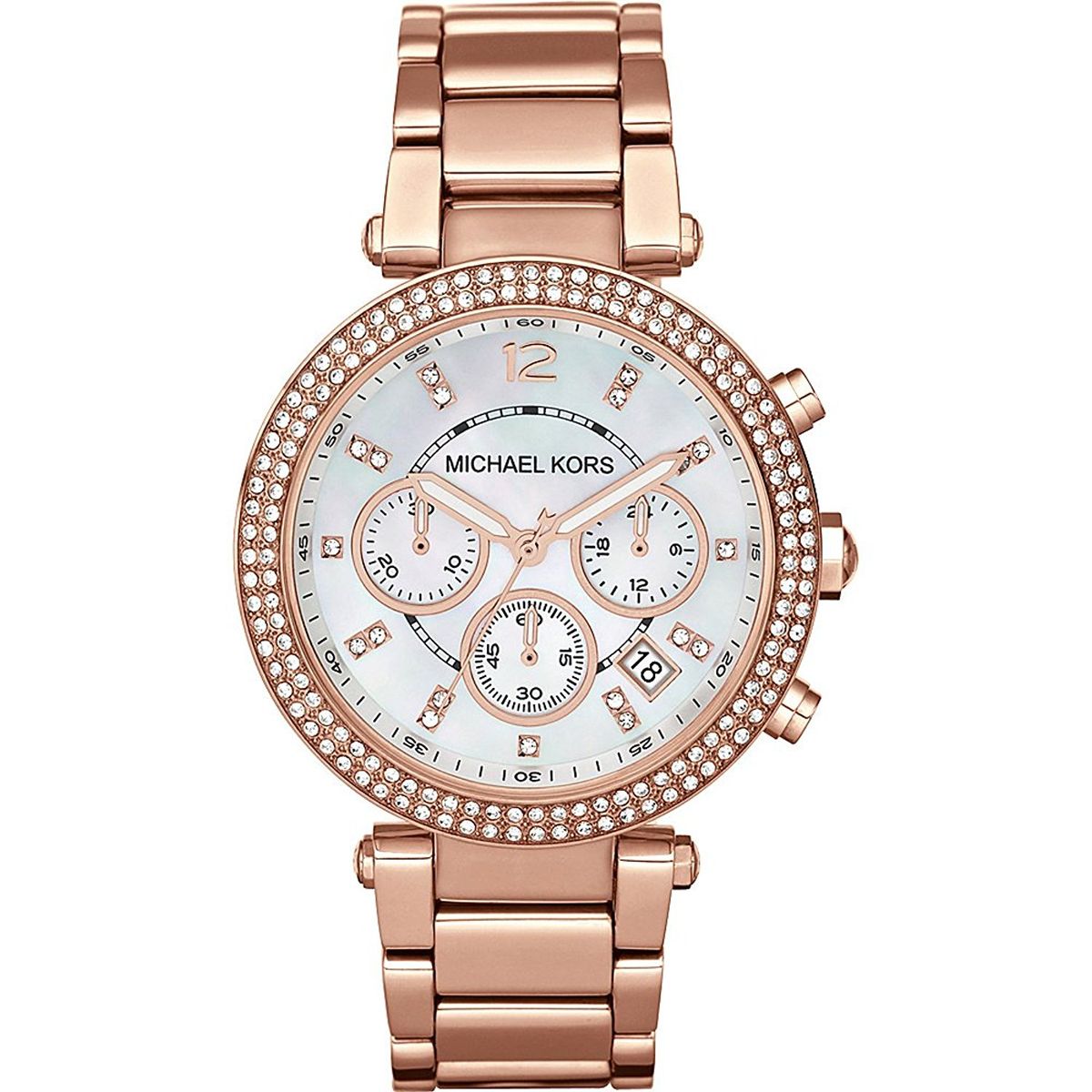 Eleganter Chronograph mit Kristallbesatz