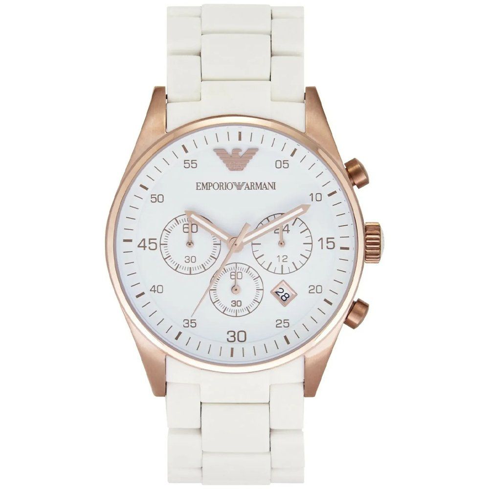 Sportliche Roségold Chronographenuhr