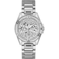 Kristallbesetzter Chronograph aus Edelstahl