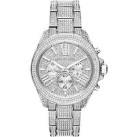 Kristall-Pavé Edelstahl Chronograph