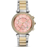 Chronographen-Armbanduhr mit Kristall-Verzierung
