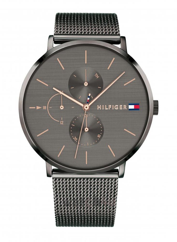 Minimalistische Multifunktionsuhr mit Mesh-Armband