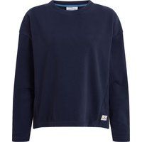 Legerer Fleece-Sweatshirt mit Rundhalsausschnitt