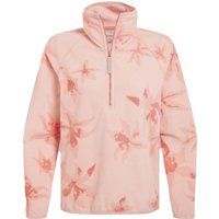 Floraler Microfleece-Pullover mit Halbreißverschluss