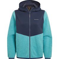 Color-Block-Fleecejacke mit Kapuze