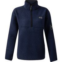Teddyfleece-Pullover mit halbem Reißverschluss