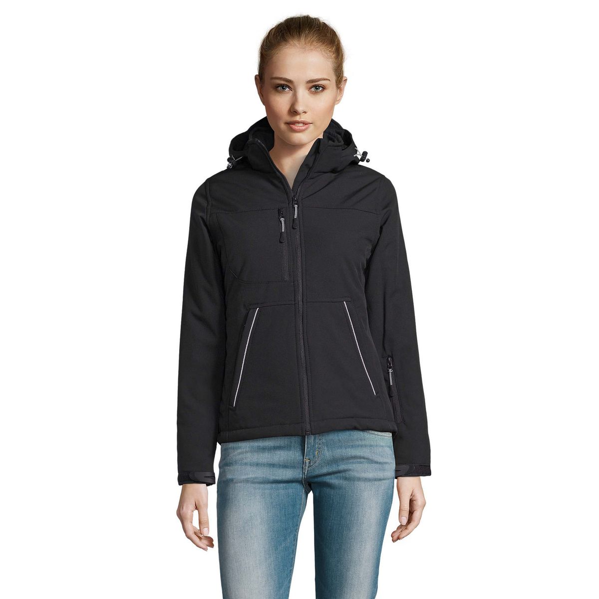 Wattierte Softshell Outdoorjacke